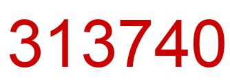 Number 313740 red image