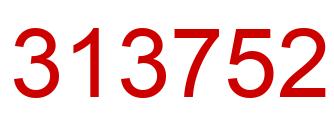 Number 313752 red image