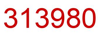 Number 313980 red image