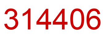 Number 314406 red image