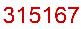 Number 315167 red image