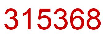 Number 315368 red image