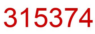 Number 315374 red image