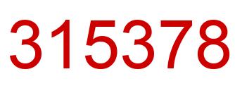 Number 315378 red image
