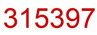 Number 315397 red image