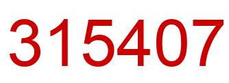 Número 315407 imagen rojo