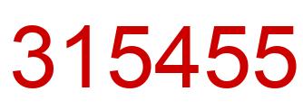 Número 315455 imagen rojo