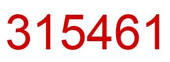 Number 315461 red image