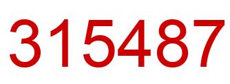 Número 315487 imagen rojo