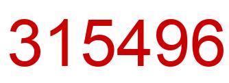 Número 315496 imagen rojo