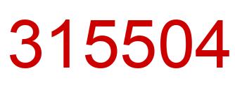 Número 315504 imagen rojo