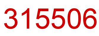 Number 315506 red image