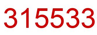 Number 315533 red image