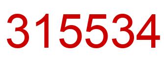 Number 315534 red image