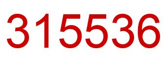 Number 315536 red image