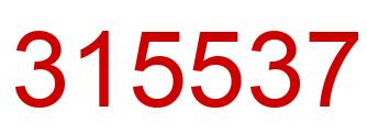 Number 315537 red image