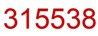 Number 315538 red image