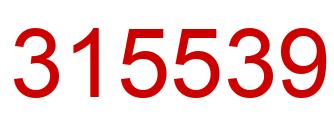 Number 315539 red image