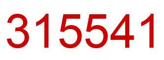 Number 315541 red image