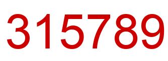 Number 315789 red image