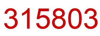Number 315803 red image