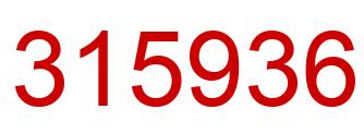 Number 315936 red image