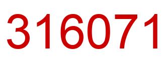 Number 316071 red image