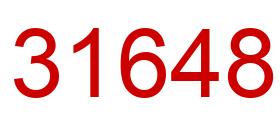 Number 31648 red image