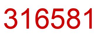 Number 316581 red image