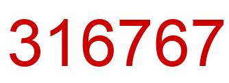 Number 316767 red image