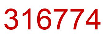 Number 316774 red image