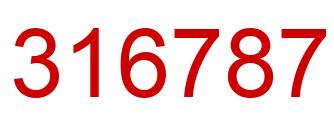 Number 316787 red image