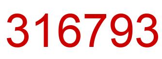 Number 316793 red image