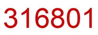 Number 316801 red image