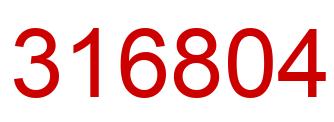 Number 316804 red image