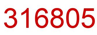 Number 316805 red image