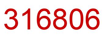 Number 316806 red image