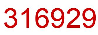 Number 316929 red image