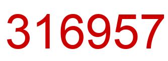 Number 316957 red image