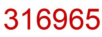 Number 316965 red image