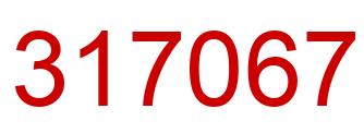Number 317067 red image