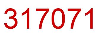 Number 317071 red image