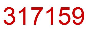 Number 317159 red image