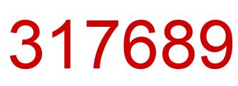Número 317689 imagen rojo