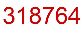 Number 318764 red image