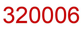 Number 320006 red image
