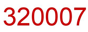Number 320007 red image