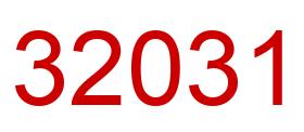 Number 32031 red image