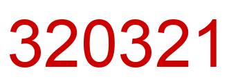 Number 320321 red image