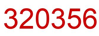 Number 320356 red image